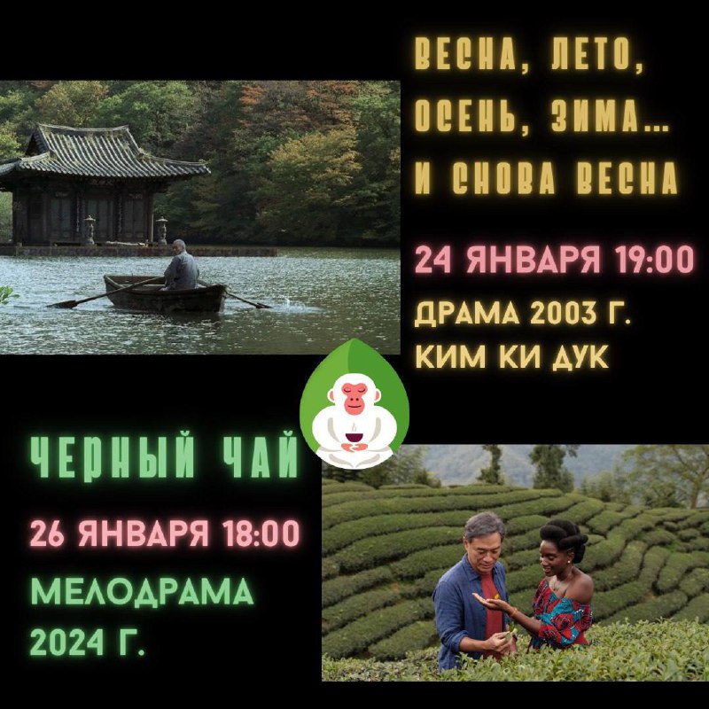 Киновечера в Белой Обезьяне 🎥🍵 — фото 2
