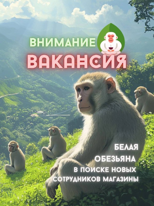 Вакансия: сотрудник в магазин чая Белая Обезьяна 🐵🍃🍂📦 — фото 1